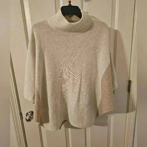 Note Di Anita Made In Italy Wool Cashmere Sweater Poncho One Size fits All